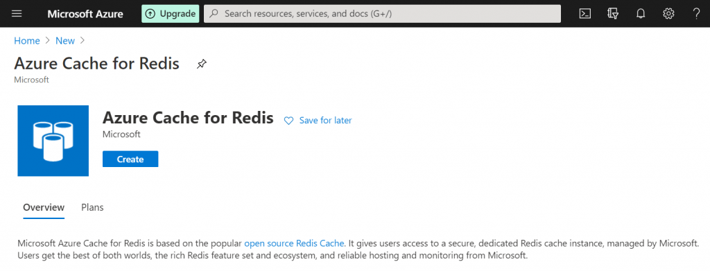 Azure Cache for Redis resource