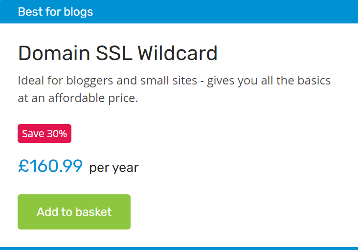 Domain SSL Wildcard product