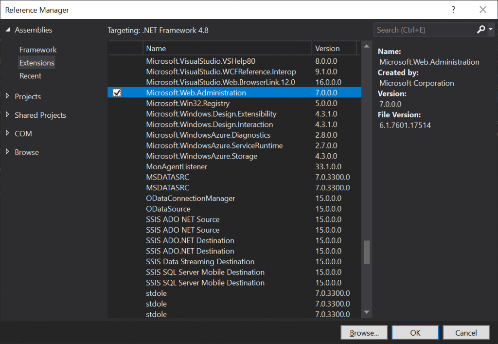 Visual Studio Reference Manager