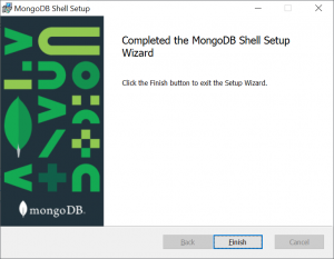 MongoDB Shell Setup Finish page