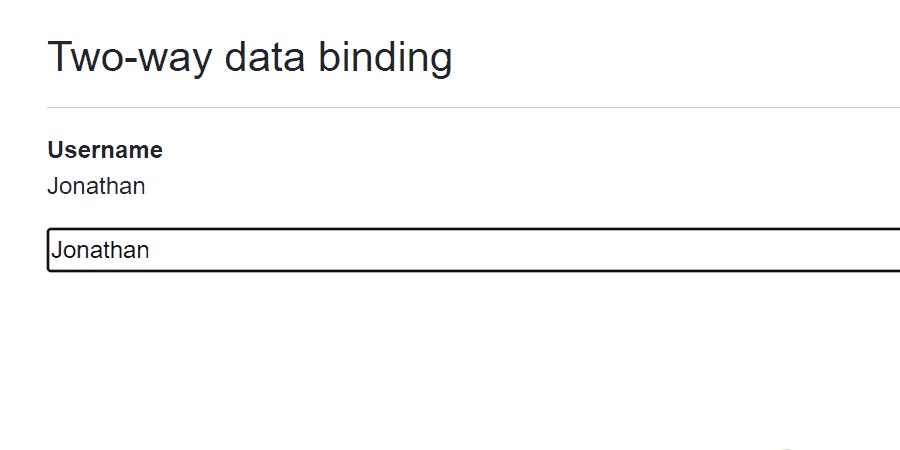 Two-way data binding example
