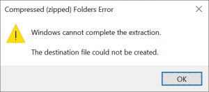 Compressed (zipped) Folders Error
