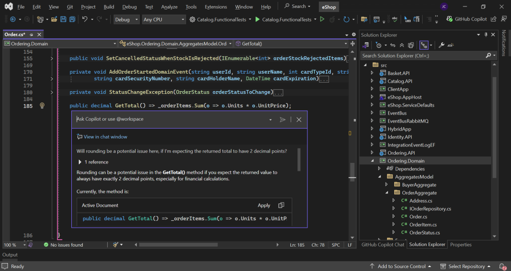 Visual Studio - Ask Copilot
