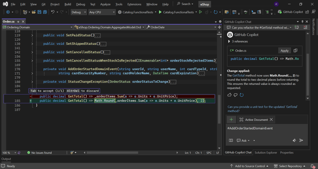 Visual Studio - GitHub Copilot Ask Mode