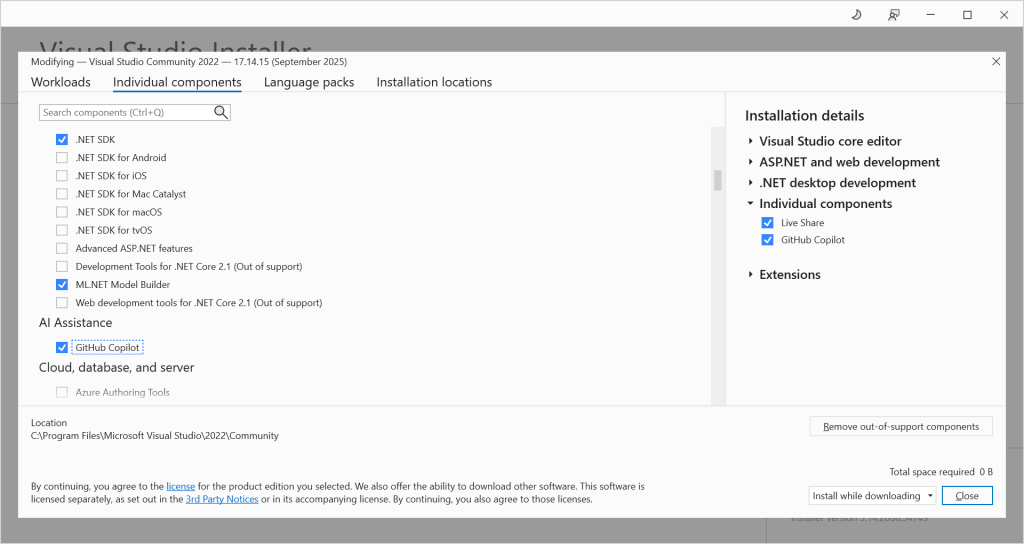 Visual Studio Installer